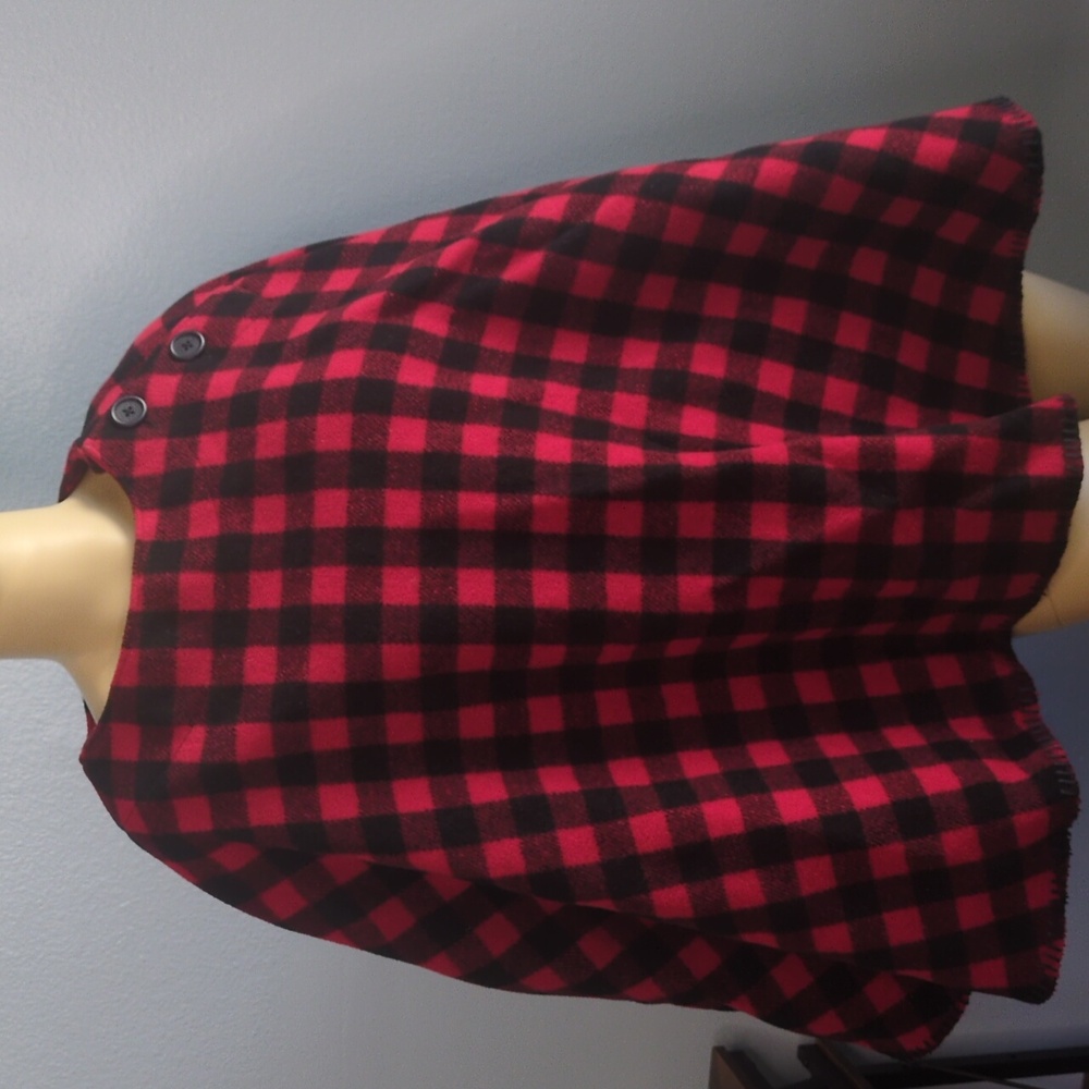 Stormy Kromer Wool Blend Buffalo Plaid Cape